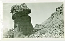 Badlands ND Cedar Canyon Mogul Pedestal RPPC