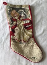 Needlepoint Angel Christmas Stocking Old Fashion