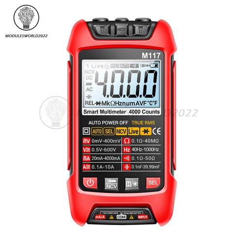 ANENG M117 Digital Multimeter NCV AC/DC Voltmeter Current 4000 Count True RMS