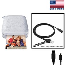 HP Sprocket Portable Photo Printer USB Power Cable Transfer Cord Replacement