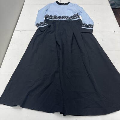 Butik Nese Collection Guipure Embellished Blue Black Turkish Dress Women s 16