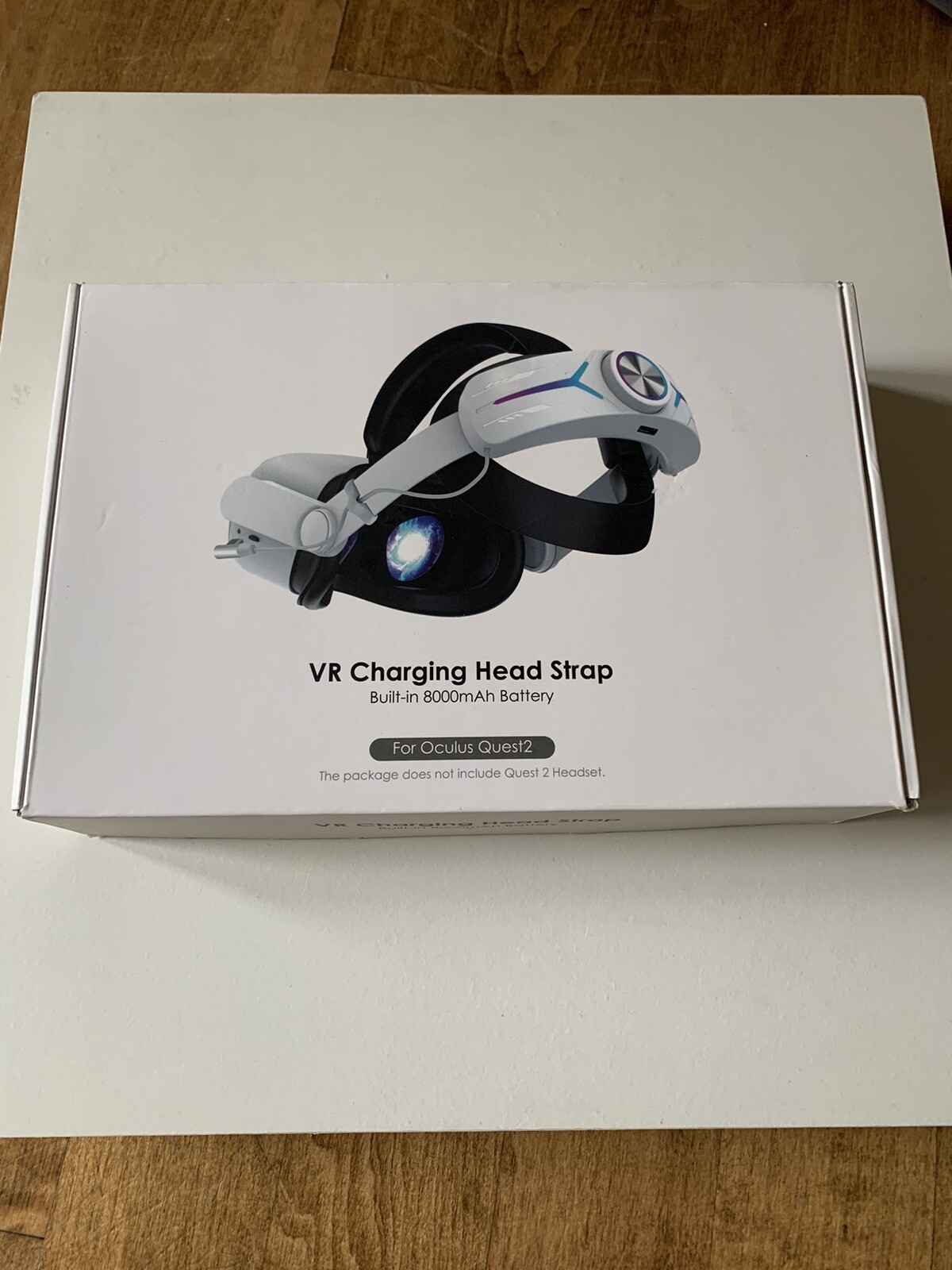 VR CHARGING HEAD STRAP BUITIN 8000mAh BATTERY FOR OCULUS QUEST2 BLACK sonicgrace