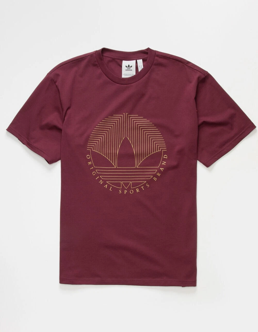 Adidas Originals Deco Trefoil T-Shirt Victory Crimson/Gold Men's Large XL BNWT