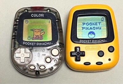 Pocket Pikachu Farbe Gelb & Klar 2 Set Schrittzähler Pokemon Gebraucht Getest...