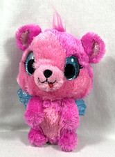 PRE-OWNED HATCHIMALS PINK BEAR BLUE WINGS BEAR GLITTER EYES 6"