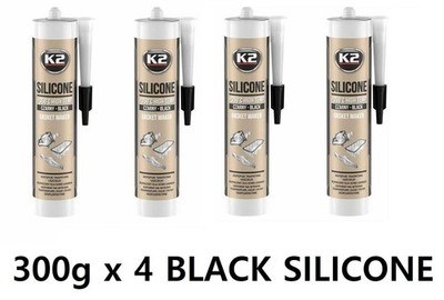 4x K2 Instant Gasket Maker Black Silicone Oil Resistant Cartridge High Temp Glue