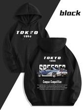HOT-Men's Tokyo Racing Japanese Text Hoodie