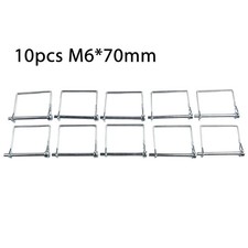 Hitch Pin Lock M6 70mm Safety Pin Lock Trailer Coupler 10pcs 70mm Metal