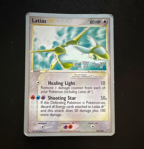 Pokemon Company Latias Star 105/107 EX Deoxys Holo Ultra Rare English 80 HP