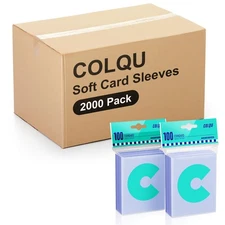 2000ct Card Sleeves for Trading Cards, Clear Penny Sleeves, Baseball Card Sle...