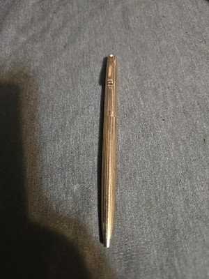 Vintage ! 70s' Sheaffer Imperial Gold Electroplated Ball Point Pen White Dot 