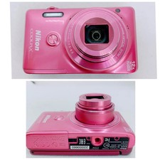TOP MINT w/Case Nikon COOLPIX S6900 Pink Digital Camera Tested Working Japan