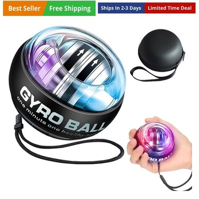 Auto-Start Wrist Power Gyro Ball with LED Lights, Wrist Strengthener and Fore...