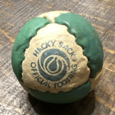 Hacky Sack Official Footbag Handmade US Patent Pending Green White