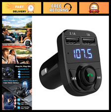 Wireless Bluetooth 5.3 FM Transmitter Car Charger, Dual USB, Handsfree Call, MP3