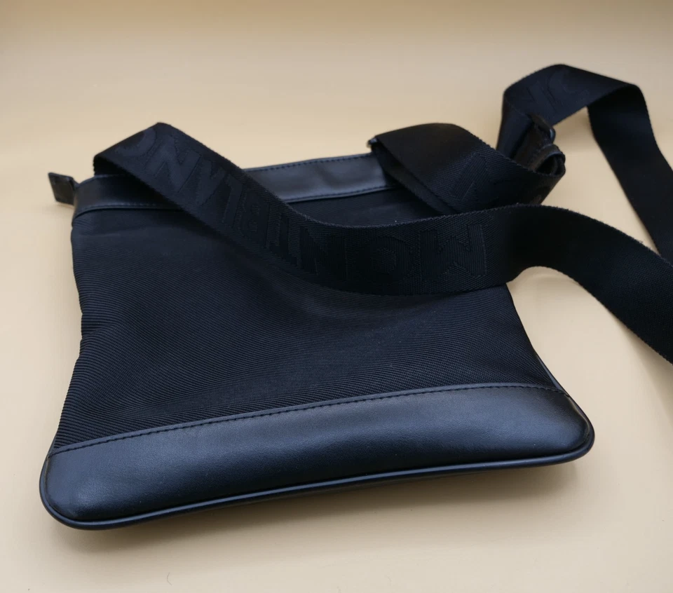 MONTBLANC Nightflight Medium Black Nylon Soft Leather Envelope 114640 - Image 4 of 4