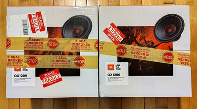 Qty2, (1 PAIR) JBL GX1200 High Performance 12'' 4 Ohm DIY Subwoofers