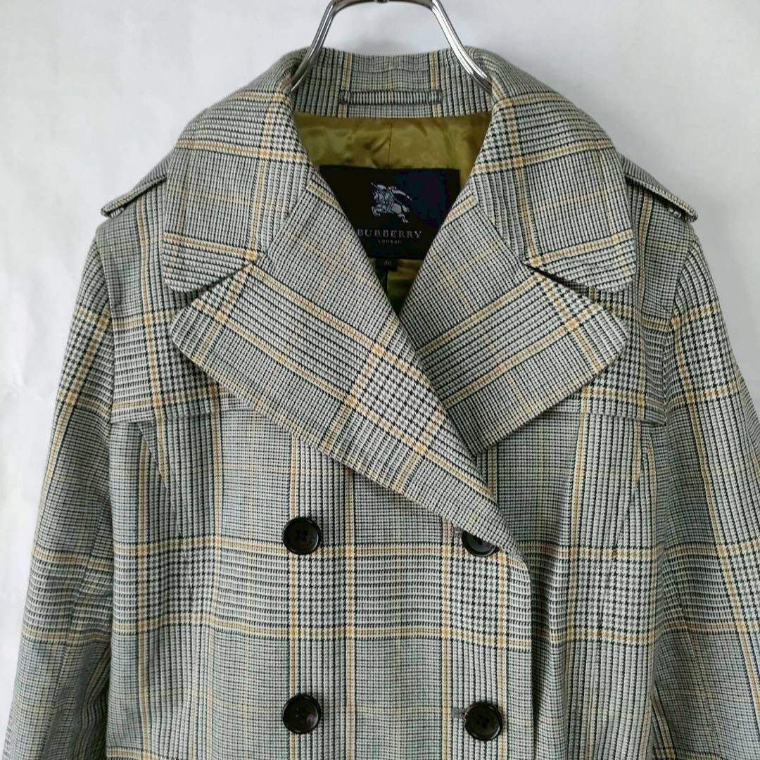 Burberry London Checked Trench Coat Gray Outerwear Size 38 For Women thumbnail 2