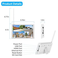 Wifi Security Camera System Wifi 10CH NVR Monitor with 1TB for JENNOV J Series