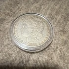 1890 Morgan Silver Dollar $1 Coin, Circulated, 0.9 Fine Silver, Protective Case