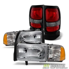 1994-2001 Dodge Ram 1500 2500 Headlights Headlamps+Tail Lights Lamps Left+Right