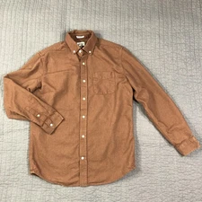 Frank And Oak Shirt Mens Large Brown Rust Jasper Button Down Long Sleeve Pocket