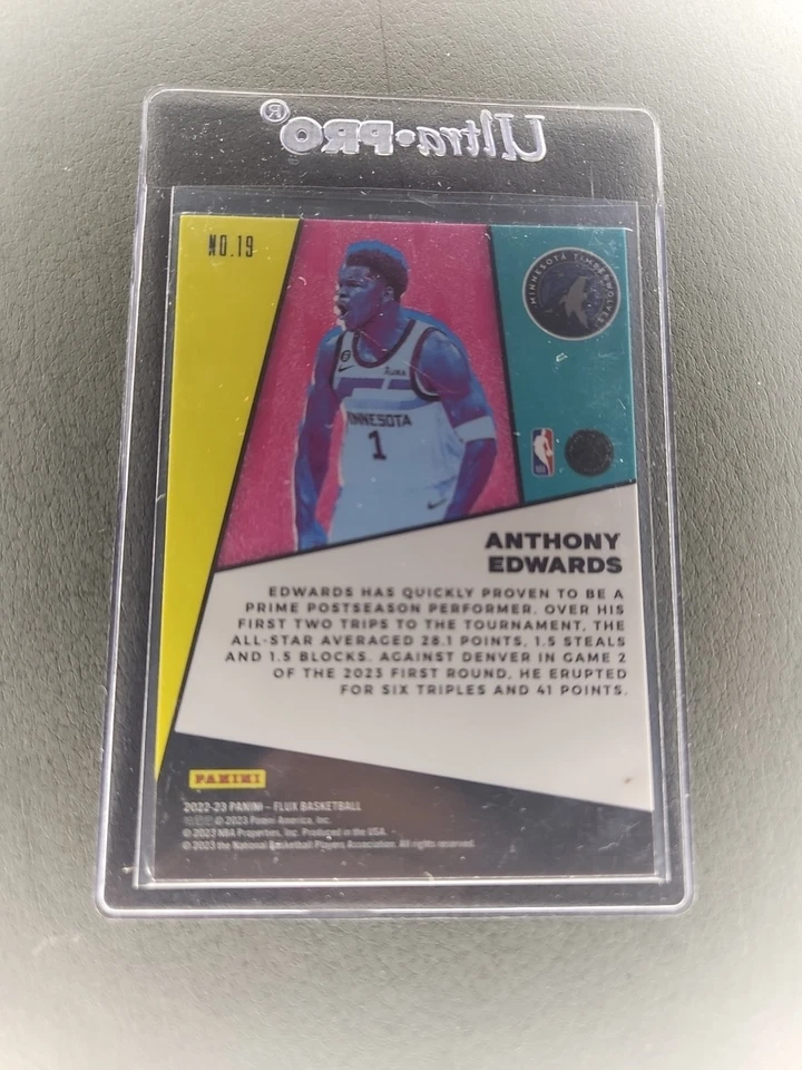 2022-23 Panini Flux - Flux Appeal Anthony Edwards #19 Silver Prizm - Image 2 of 2