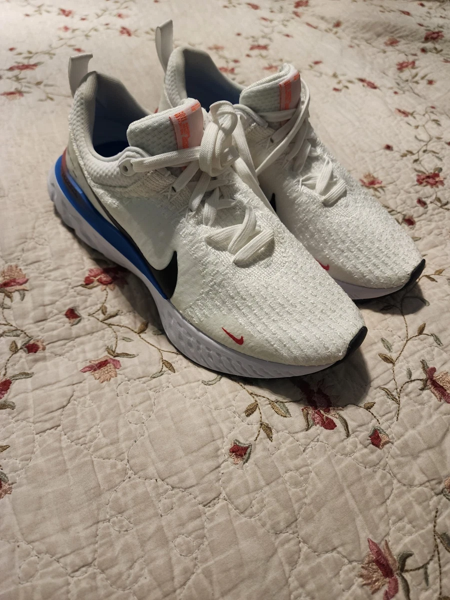Nike React Infinity Run Flyknit 3 White Photo Blue Red for Sale