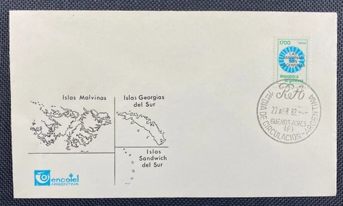 1982 Las Malvinas Argentinas Argentina FDC Islas Malvinas Falkland Islands Claim
