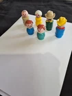 Vintage Fisher Price Little People Lot Of 6 Plastic