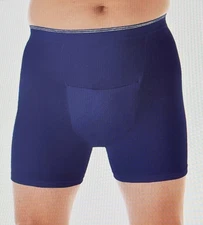 WearEver Med Navy Blue Incontinence Leak Proof Washable Boxer Brief New #HDM500