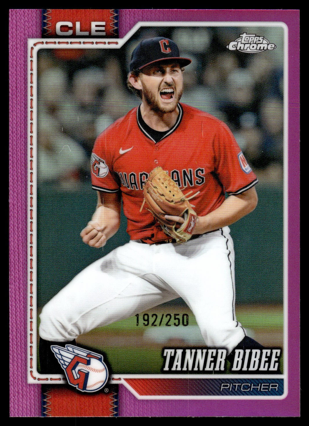 2026 Topps Chrome Pink Refractors #89 Tanner Bibee /250