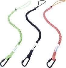 3 Pack Retractable Tool Lanyard, Safety 90 centimeters, Black+Orange+Green 