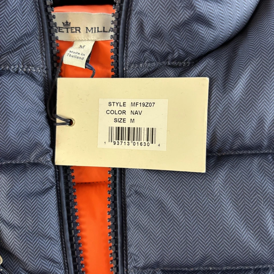 Peter Millar Vest Mens Medium Navy Blue Crown Elite Light Down Puffer Quilted - Image 3 of 4