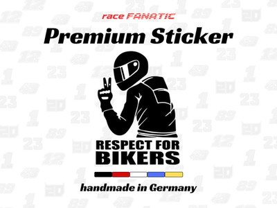 Respect for Bikers Premium Vinyl Decal - Motorcycle Safety Awareness Sticker
