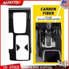 6pcs For Honda Accord 2013-17 Carbon Fiber Interior Gear Shift Panel Cover Set Y