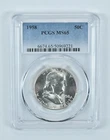 1958 Franklin Half Dollar MS65 PCGS Blue Label
