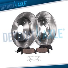 12.44 in (316mm) Rear Rotors Ceramic Brake Pads for Ford Fusion Lincoln MKC MKZ