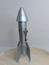 Vintage Rocket Bank Berzac Creation 1957 Astro Mfg Detroit Cast Metal
