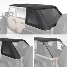 Bowless Combo Top Tinted Windows 2007-2017 For Jeep Wrangler JK Unlimited 4 Door