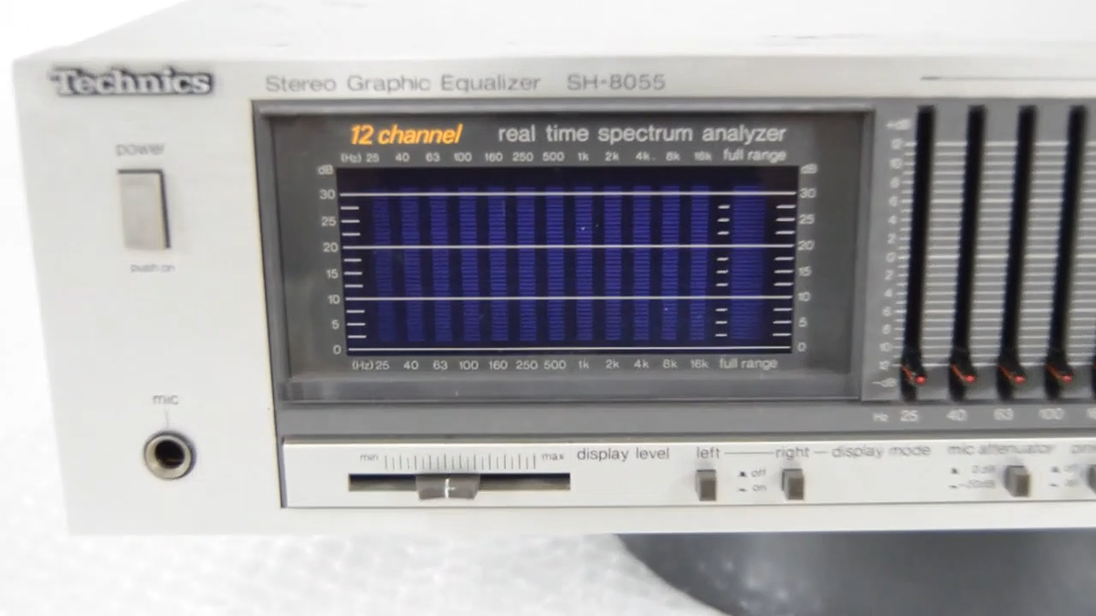 Technics SH-8055 Graphic Equalizer Silver 12 Band/CH Vintage