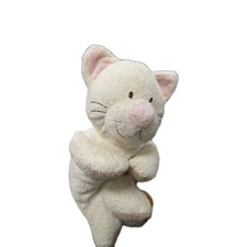 TY Pluffies Solid Cream Plush Baby Kitten Cat 2004 3+