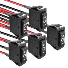 5 PCS SPDT 3 Position ON/Off/ON Toggle Rocker Switch AC 15A/250V Pre-Wired
