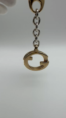 GUCCI キーリング Gucci Key ring chain Interlocking GG Double G Bag Charm Gold