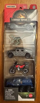 Matchbox Jurassic World Dinosaur Capture Team New In Box 5 Piece Set