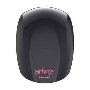WORLD DRYER AirforceHandDryer,Automatique, Noir 485D19