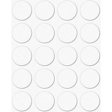 MAGNA VISUAL FI-121 Magnetic Round Indicators,White,PK20 38Y351