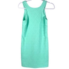 Lilly Pulitzer Mango Shift Dress in Poolside Blue Retro Jacquard Knit Size XS