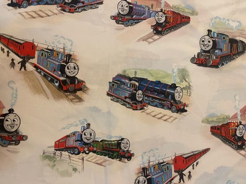 Pottery Barn Kids Thomas & Friends Trains Twin Duvet Cover Organic Cotton 68x86” - Picture 7 of 10