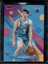 2025-26 Topps Finest Kon Knueppel Common RC Sky Blue Refractor #/350 Hornets